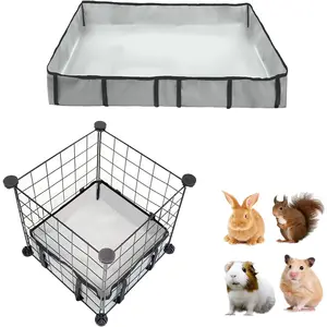 Guinea Pig Cage Liner Tarp Bottom  and Washable Base Also for Rabbits, Bunny, Chinchesillas, Hedgehog, Ferrets and Other Small (12x12 inches)