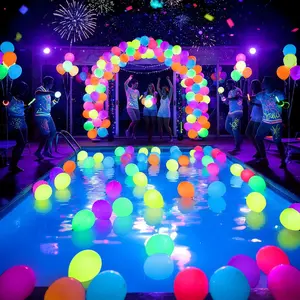 UV neon Balloons (random Pack of 25/50/100), Multicolor Neon Party Decorations, Perfect for Birthday Parties, Wedding Celebrations, Festive Gatherings