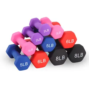 FIXTECH Weights Dumbbells Set for Women, 2-8 Pound Dumbbells Set of 2, Non-Slip Hand Weights for Home Workouts, Portable Strength Training Neoprene dumbbells
