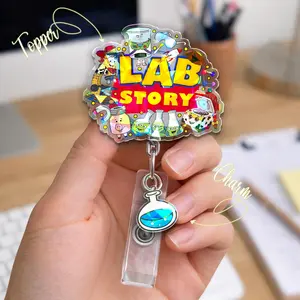Lab Week 2026 Badge Reel Lab Story Gift Lab Scientist Badge Blood Bank Laboratory Badge Reel Phlebotomist Badge Reel Lab Tech Gift C2CG03