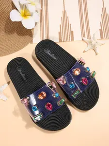 Women's Flat Fashion Sandals, Soft PU Material, PVC Sole, Random Print Design, Perfect for Casual & Beachwear, Trendy Casual Slippers, Lightweight Beach Slippers