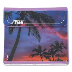Mead Products  Trapper Keeper 3-Ring Pocket Binder - 1 in. Capacity - 11.25 x 12.19 in. - Palm Trees