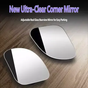 Small round mirror for cars, fan-shaped adjustable glass, high-definition rearview mirror, blind spot reversing wide-angle mirror, reflective infinity