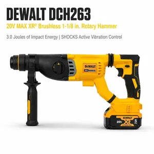 Dewalt DCH263 18V/20V Max Brushless Hammer Drill, SDS-Plus Four-Pit Quick-Change Chuck, 3 Modes, 3.0J Impact Energy, Suitable For Concrete Anchoring, Rebar Planting, Pipeline Hangers And Steel Structure Fixing