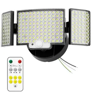 WELALO Motion Sensor Outdoor Light Hardwired, 45W 7500LM Security Flood Lights Motion Detector Dusk to Dawn Light, IP65 Waterproof, 220 LEDs Floodlight with Remote Control for Garage, Yard, Porch