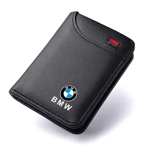 Ultra-Thin Mini Soft PU Leather Credit Card Wallet, High-Quality Men's Wallet Compatible with Bmw Models, Stylish & Durable Design