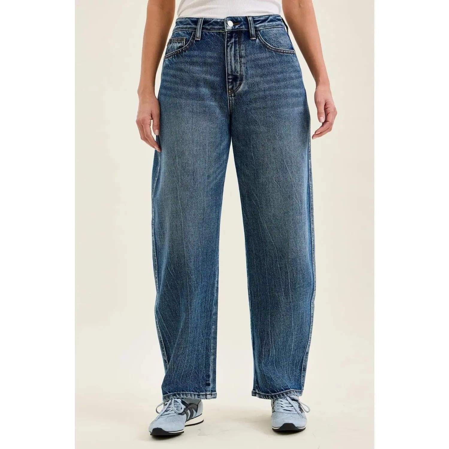 Judy Blue High Waist R.m. "Marlow" Arc Dk Time Weathered Indigo Jeans, Bottoms, Cotton, Spandex, Blouses