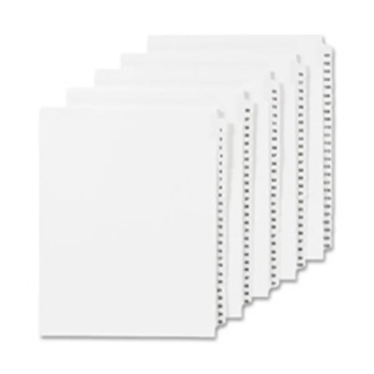 Numeric Divider, 8, Side Tab, 11 in. x 8.5 in., 25-PK, White