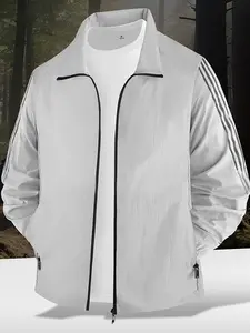 Men’s summer sun-protection jacket—lightweight, breathable, waterproof; lightweight fabric; stand collar jacket; available in four colors; suitable for outdoor activities, fishing, commuting, and sports.