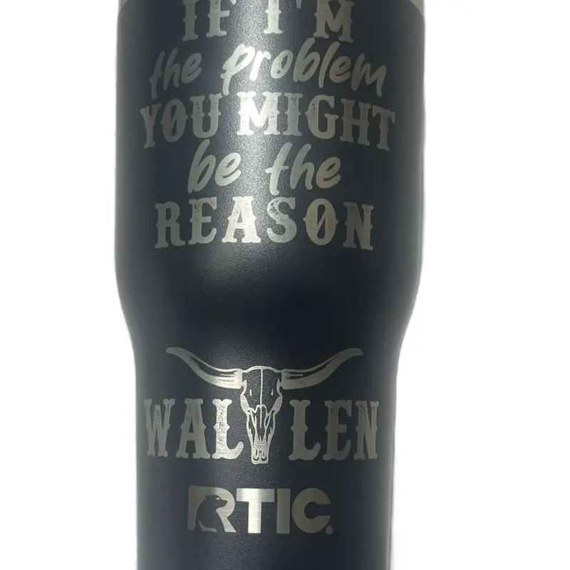 RTIC laser engraved tumbler with song lyrics