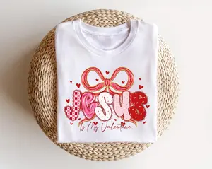 Jesus is my Valentine Christian Shirt, Minimalist Faith Gift for Her Religious Scripture