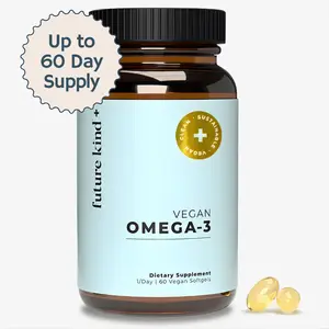 Vegan Omega-3 Supplement - 500mg DHA + EPA Algal Oil