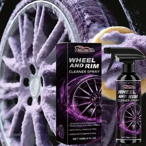 Purple Wheel And Rim Cleaner Spray – Instant Brake Dust Remover & Iron Reacting Formula – Safe for All Rims – 120ml
