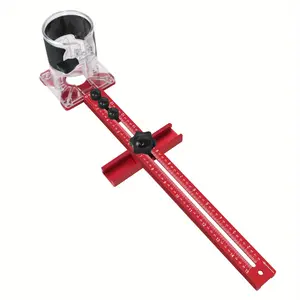 Four in One Groove Bracket for Carving and Milling, Circular Cutting Fixture for Carving and Milling, Adjustable Woodworking Carving and Milling Fixture, Multifunctional Cabinet Hardware Fixture and Carving Guide Rail, Adjustable Clamp Height