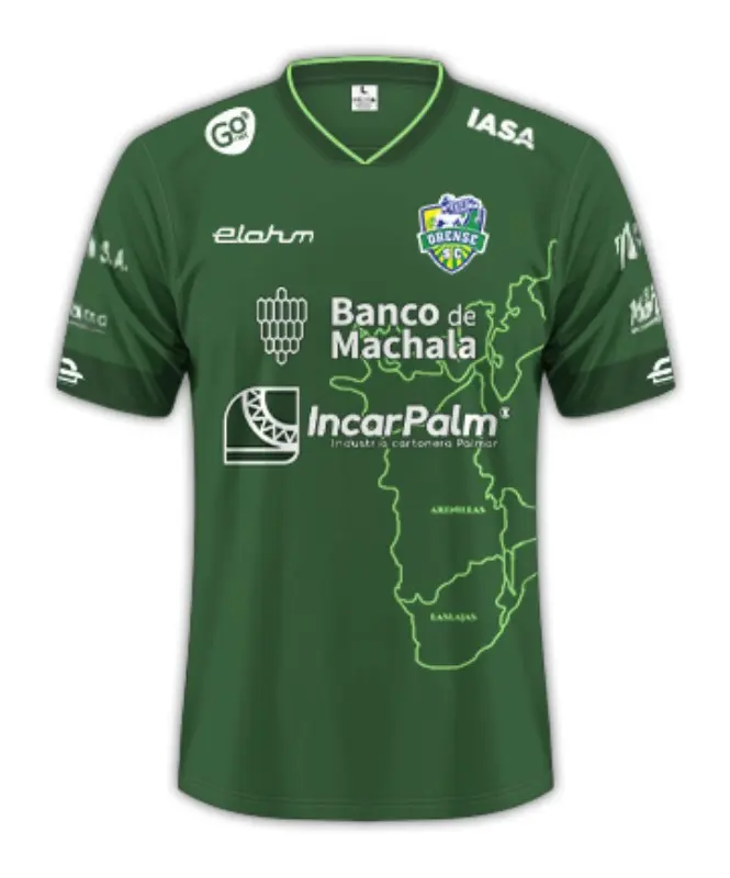Orense SC 2022 Home Jersey – Graphic Green-White-Sky blue - Ecuadorian Serie A,soccer jersey,football jersey authentic, sports shirt, jersey vintage, special edition, match jersey, training wear.