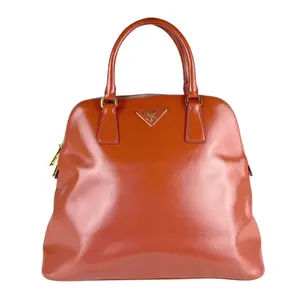 Pre-owned PRADA Leather Travel Bags Zip Around Convertible Dome Satchel Vernice Saffiano North South by Rebag