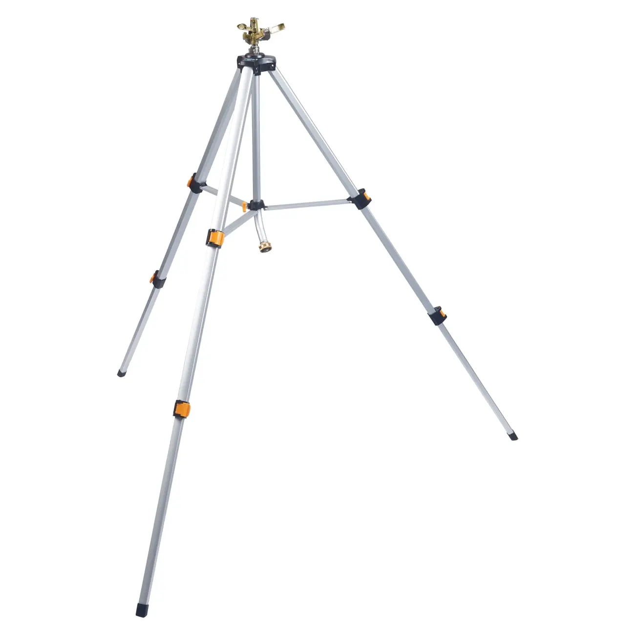 Melnor Deluxe Die-Cast Metal Pulsator Garden Sprinkler, Outdoor Watering Spray Tool with Tripod Base, 3/4"-Fitting Durable Design, 14.34 lbs, 26.38 x 4.25 x 4.25 in for Home Improvement Irrigation