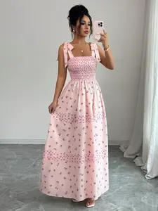 Summer Women's Elegant Vacation Fashion Floral Print Dress, Stylish and Comfortable Design, Perfect for Warm Weather