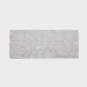 Threshold Tufted 60x24" Bath Rug Runner High Pile Heavyweight, Light Gray