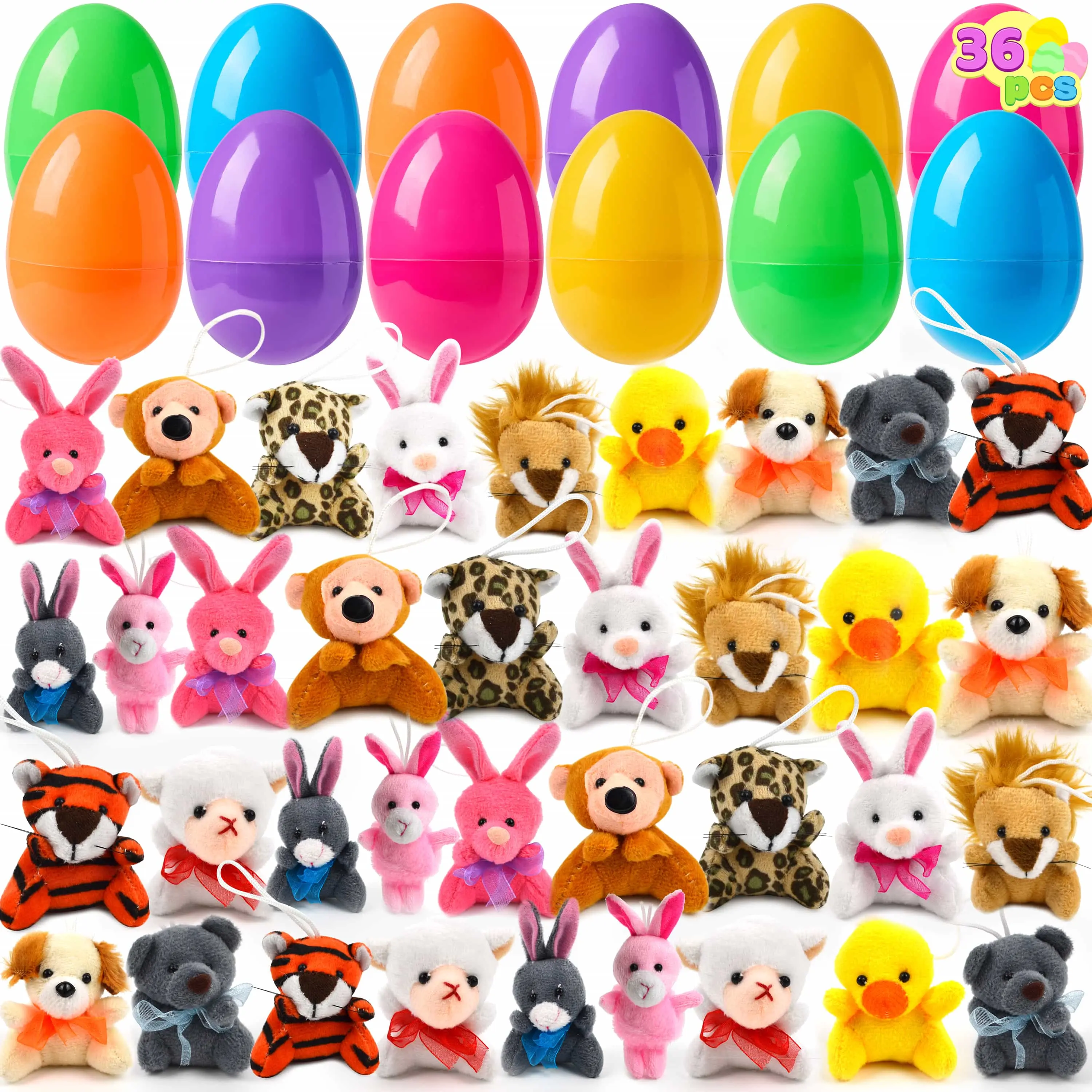 36Pcs Animal Plush Toys