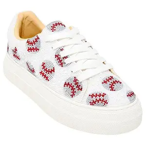 Betsey Johnson Sidny Rhinestone-Encrusted Sports Platform Sneaker