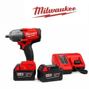 Milwaukee 900Nm M18 Cordless Impact Wrench, 1/2 Inch Drive Tool For Automotive Repair, Tire Service And Construction Fastening, Features Brushless Motor And Multi-Speed Control, Includes 2 XC 6.0Ah Batteries And A Charger