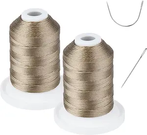 Simthread 100% Polyester Bonded Thread Tex 69 (12wt) - 250 Yards x 2 Spools NP-Steel
