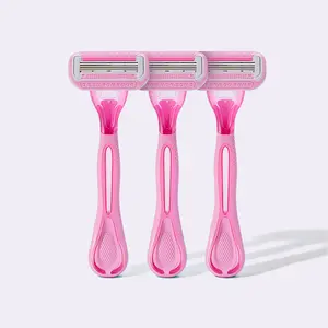 Modess Sensitive 4 Women's Disposable Razors - 3 Pack | 4-Blade with Aloe for Sensitive Skin
