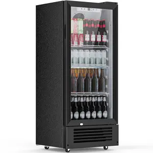 COWSAR 6 Cu.Ft. Beverage Refrigerator, Refrigerator Display with Double-Tempered Glass Door Glass Door Fridge w/Adjustable Shelves for Bar Restaurant Office,ETL Listed