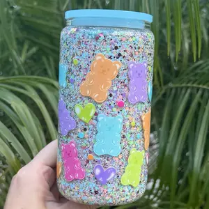 Gummy Bear Snow Globe Libbey Glass Cup