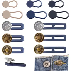 12-Pack Button Extenders for Jeans, Pants  Button Extender,Jean Waistband Extenders for Women & Men,No Sew Extension 1-1.8 Inches