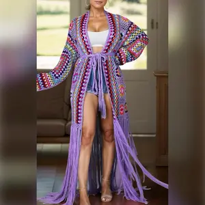 Cable Knit Long Length Cardigan