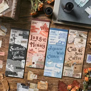 80 minimalist film cut sticker sheets with text memo patterns, minimalist style, PET waterproof material, self adhesive, DIY journal decoration, scrapbook, notebook material sticker book