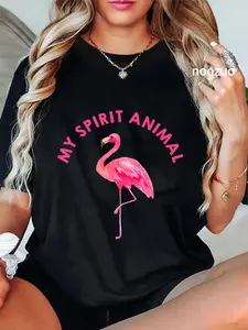 100% Cotton Flamingo Spirit Animal - Cute Flamingo Lover T-Shirt
