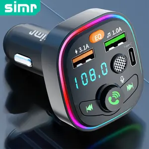All-In-One Wireless Bluetooth-compatible Car Mp3 Player, Dual USB Fast Charging, Fm Transmitter & Hands-Free Calling, Abs Enclosure