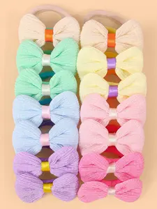 28pcs /14pcs Cute Bow Hair Ties Set, Scrunchies, Non-Damaging Hair Bands for Girls, Perfect for Daily Use & Home Outing, Elegant Gift Idea