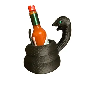 Viper Snake Hot Sauce Holder – Designed for 2 OZ Tabasco Bottles -3D Printed Kitchen Plastic Utensils Spice