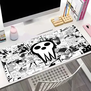 Gothic Fun Anime Manga Collage Large Gaming Mouse Pad, Washable Aesthetic Office Desk Accessories Desk pad Non-Slip Rubber Base Stitched Edge Best For Desk Laptop For Home Office Game Gift For Friends Family Boyfriend/Girlfriend Gaming Enthusiasts