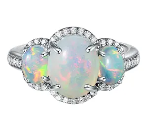 Accent by Affinity Diamond & Ethiopian Opal Ring, Sterling