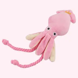 Pet Octopus Toys, Interactive Plush Teething Toy, Stuffed Animal Pet Plushies for Small Medium Large Dogs, Resistant Dog Chew Rope Toy, Pet Supplies, Christmas Gift