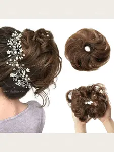Women's Real Human Hair Extensions, Natural Blonde Highlights, Layered Ponytail Hairpiece, Voluminous Bun, Messy Buns, Chignon Hairstyles, Drawstring Ponytail Extensions