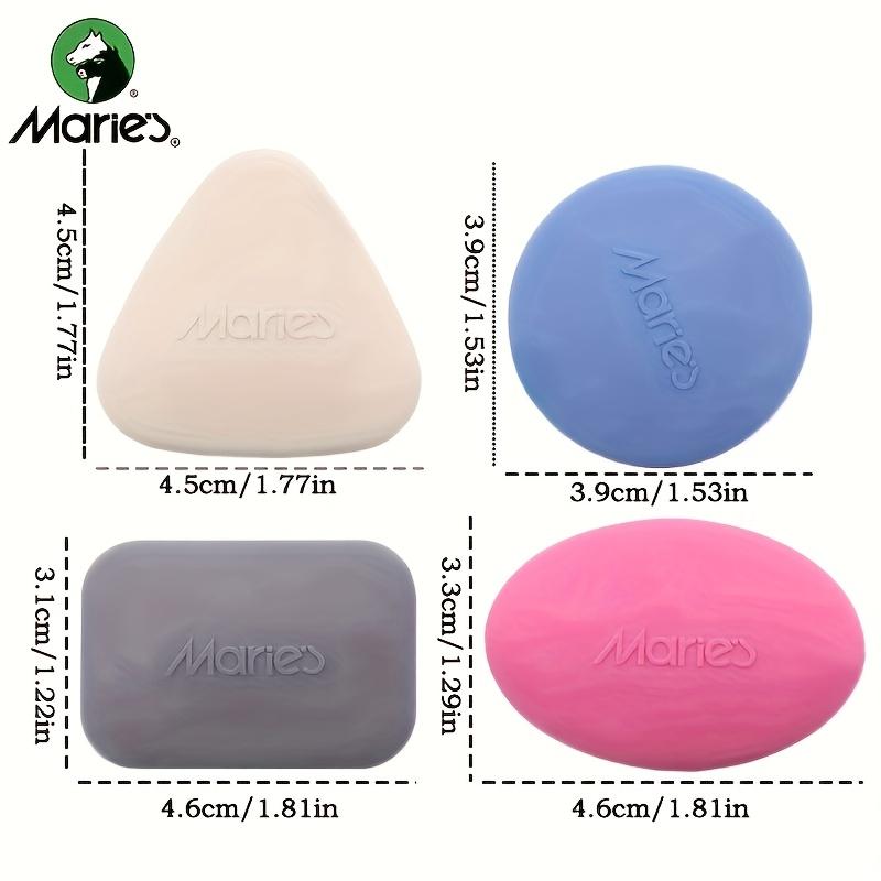Marie's Highlight Eraser for Sketching Drawing Art, Soft Non-Abrasive Eraser Cleanly Removes Graphite Charcoal, 4-Pack