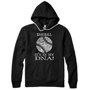 Personalized Baseball It's in my DNA Love Baseball Fingerprint Pullover Hoodie