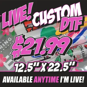 LIVE CUSTOM DTF GANG SHEET!!  Design your own custom gang sheet LIVE!!