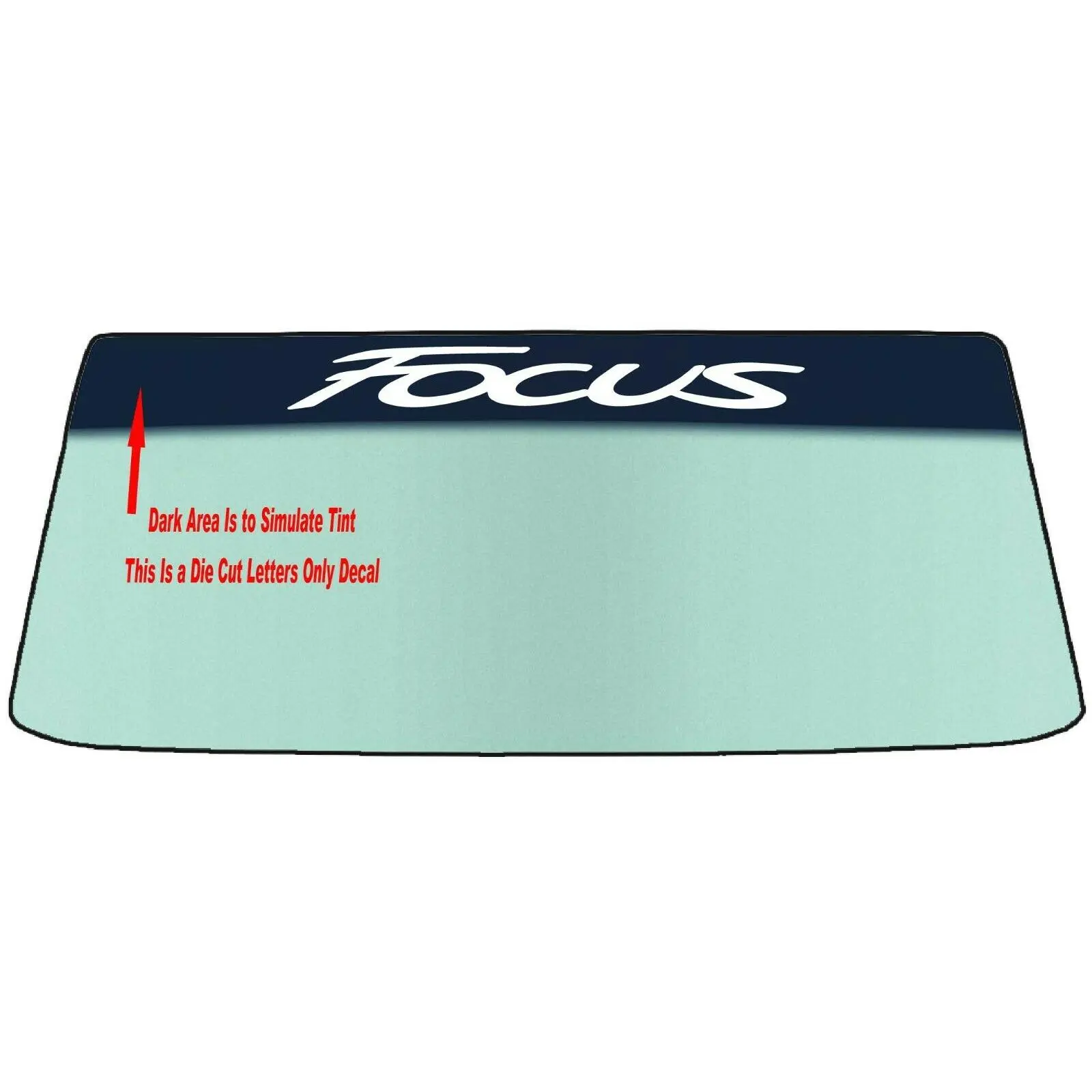 FOR FORD FOCUS VEHICLE WINDSHIELDS BANNER GRAPHIC DIE CUT VINYL DECAL