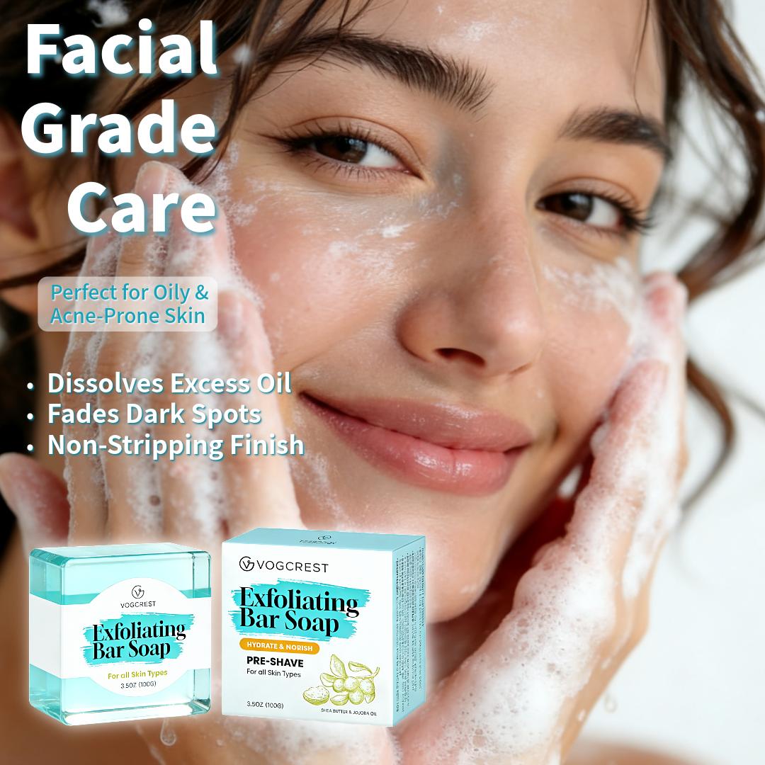 Exfoliating Pre-Shave Soap – Gently Removes Dead Skin, Reduces Ingrown Hairs, and Prepares Face & Body for a Smooth, Comfortable Shaving Experience