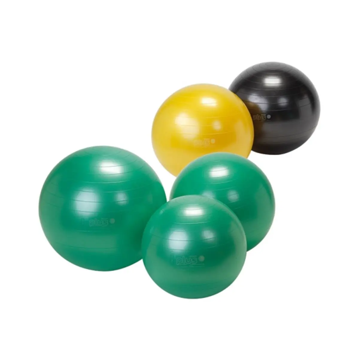 212 MAIN Gymnic Plus 26 in. Black Fitness Ball - Yoga Exercise Ball, BRQ Material Puncture-Safe Physiotherapy Training Equipment