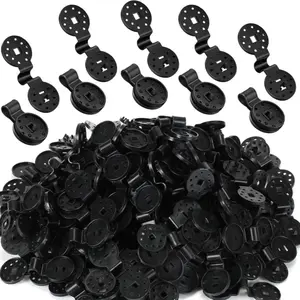 100 Round Plastic Sunshade Clips, Locking Handles, Garden Shade Net Clamps, Bird Net Windproof Canopy Clips, Pool Accessories