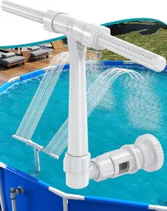 Adjustable Dual Spray High-Pressure Pool Fountain, Waterfall Sprinkler Cooler for Above Ground, In-Ground Swimming Pools and Spa