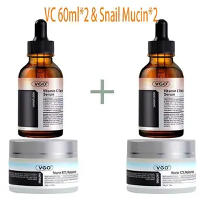 VGO Vitamin C Face Serum, Hydrating Serum with Vitamin C, Hyaluronic Acid, Vitamin E & More, Serum for Dullness Radiance, Balanced Tone Complexion-B Firming Essence Moisturizing Dark Spot Corrector